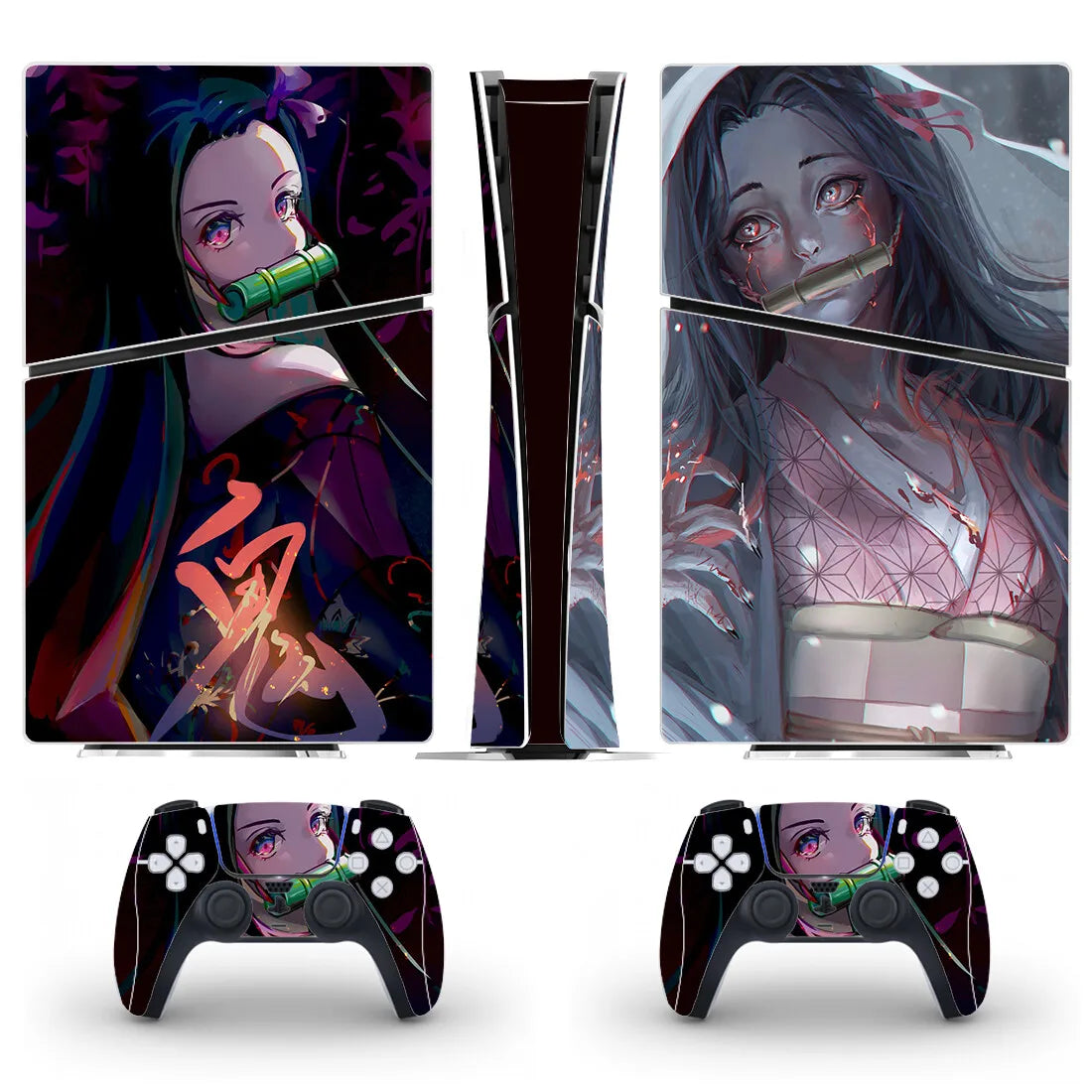 Cover PS5 Slim Console et Manettes – Demon Slayer