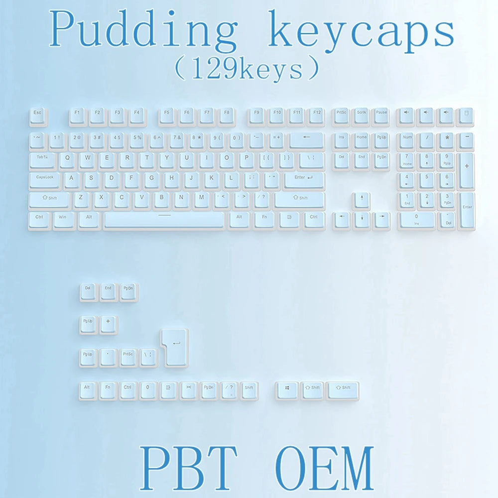 Set de 129 Keycaps PBT – Clavier Mécanique