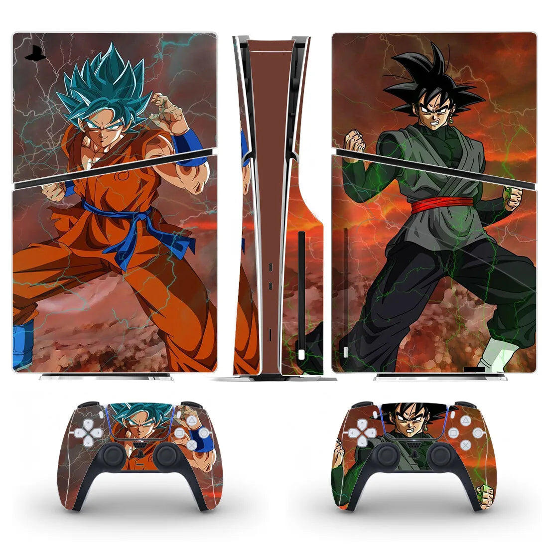 Cover PS5 Slim Console et Manettes – Goku et Vegeta