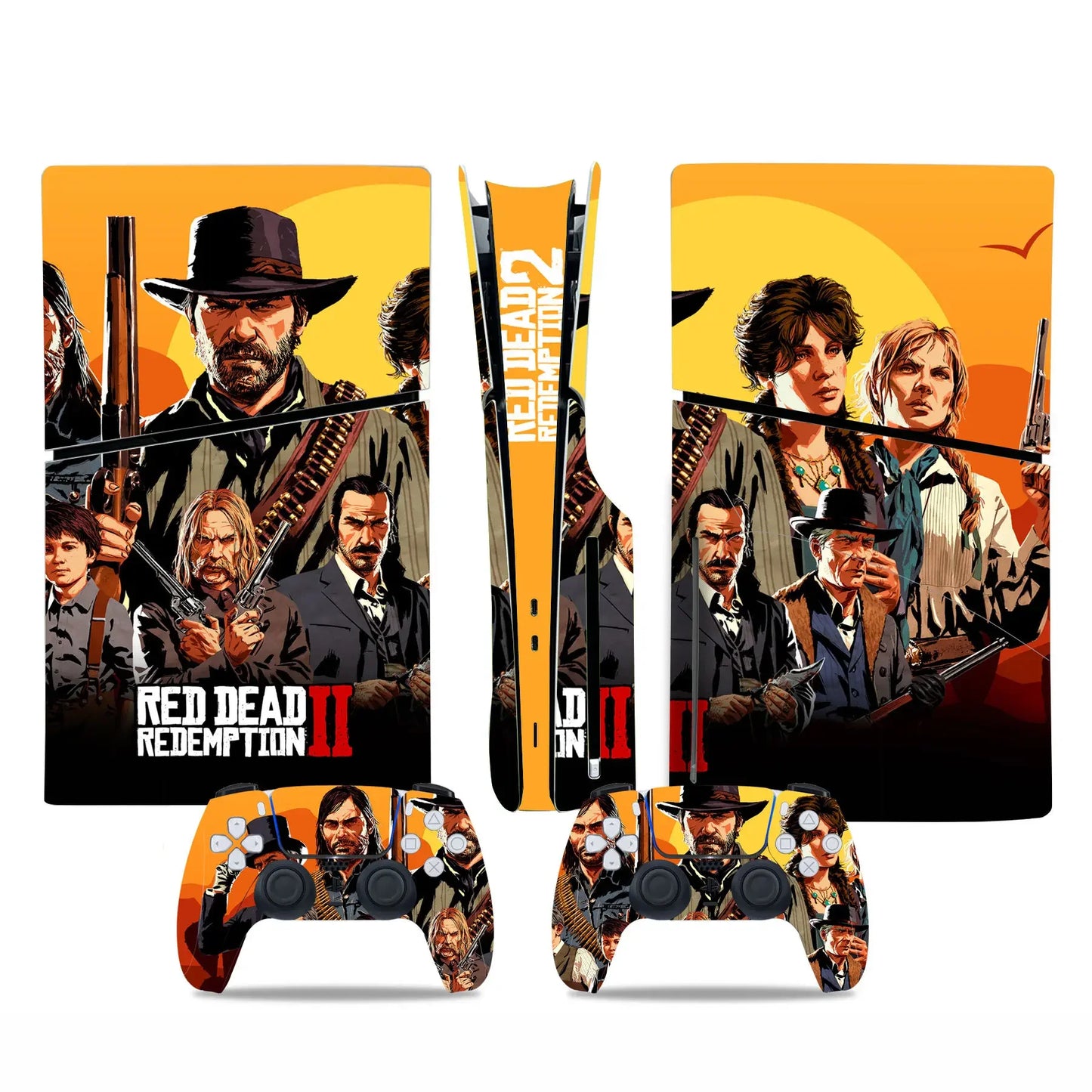Cover PS5 Slim et manettes – Red Dead Redemption 2