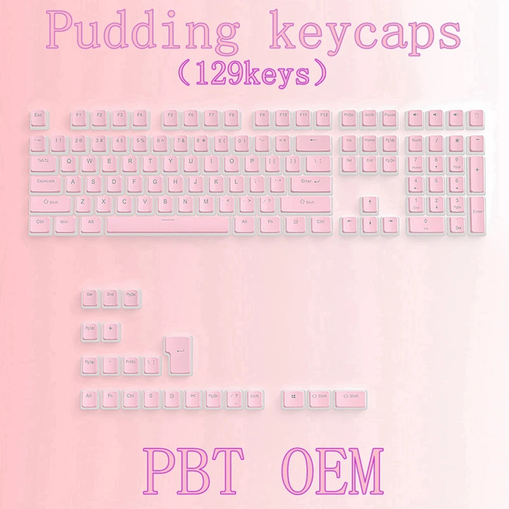 Set de 129 Keycaps PBT – Clavier Mécanique