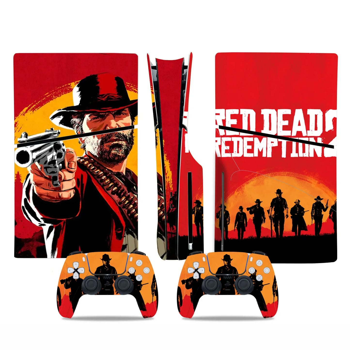 Cover PS5 Slim et manettes – Red Dead Redemption 2