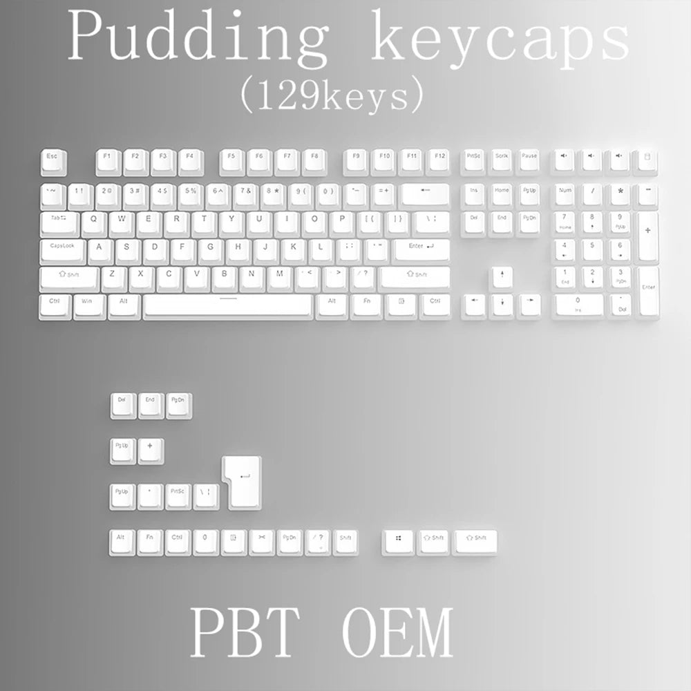 Set de 129 Keycaps PBT – Clavier Mécanique