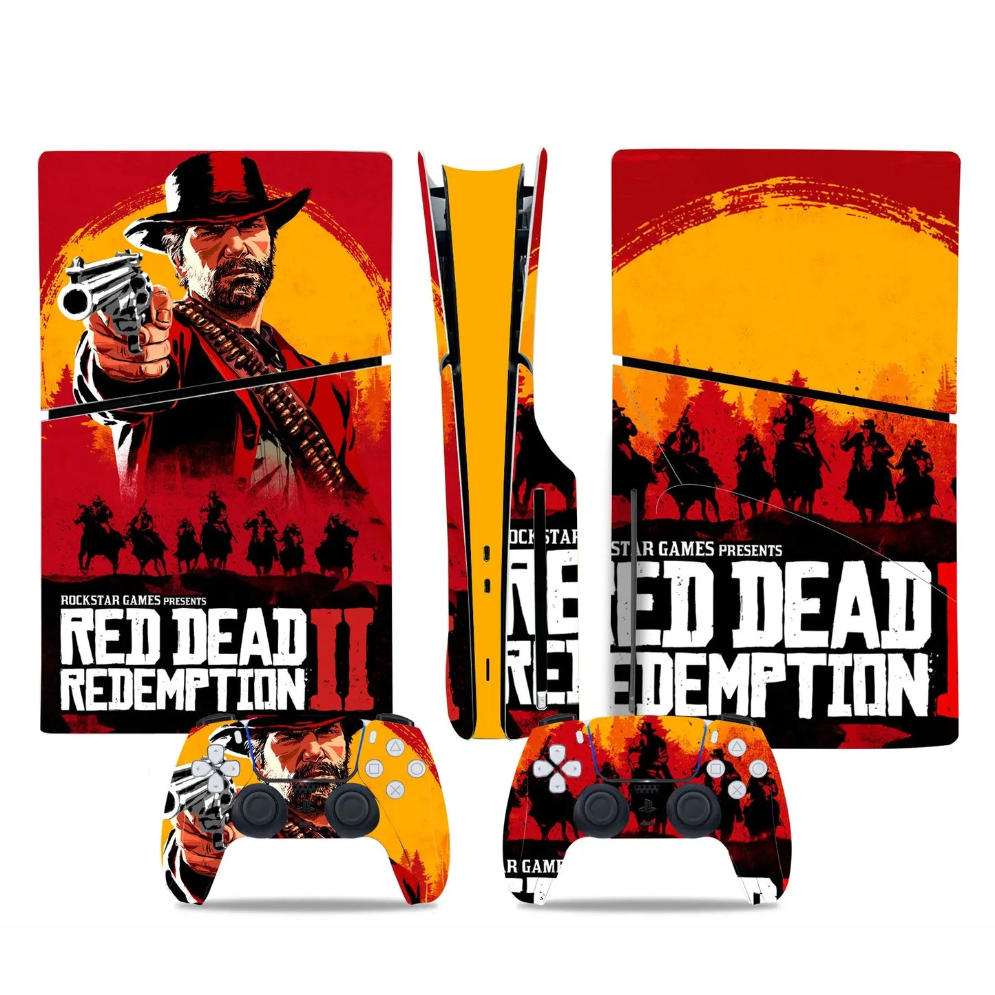 Cover PS5 Slim et manettes – Red Dead Redemption 2