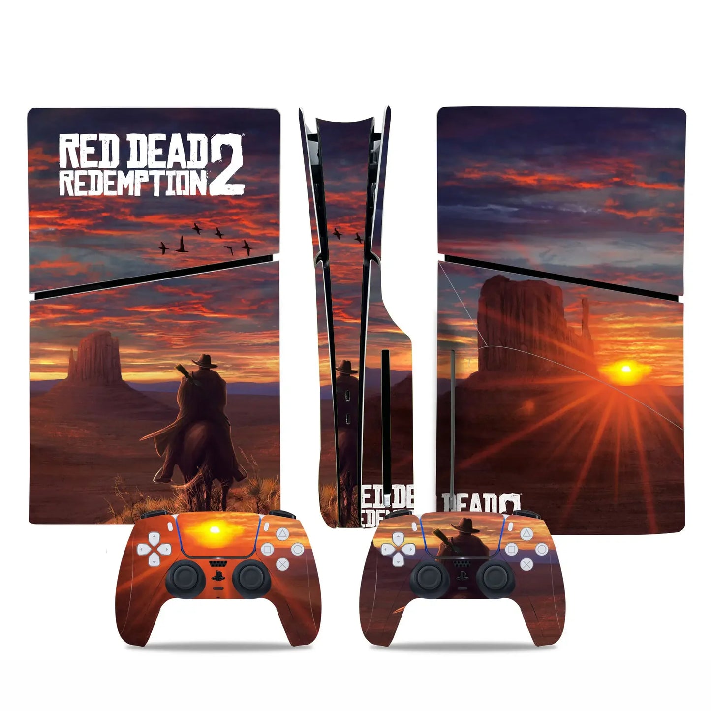 Cover PS5 Slim et manettes – Red Dead Redemption 2