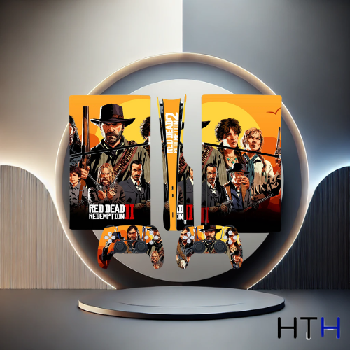 Cover PS5 Slim et manettes – Red Dead Redemption 2