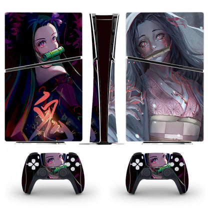 Cover PS5 Slim Console et Manettes – Demon Slayer